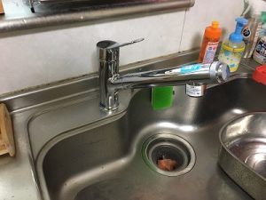 和歌山キッチン取付け隊　浄水器一体水栓への取替　施工後